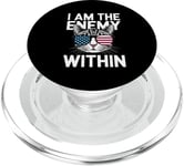 I Am The Enemy Within Funny Cat Lady Election PopSockets PopGrip for MagSafe