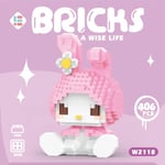 Anime Byggklossar My Melodi Cinnamoroll Pompompurin Kuromi Tecknad film Figur Barn's Bricks Leksaker