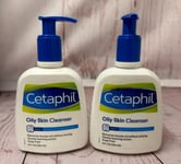 Cetaphil Oily Skin Cleanser, Soap free, Dry, sensitive skin 2 x 236ml