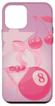 Coque pour iPhone 12 mini Noeuds de patinoire rétro Cherry 8 8 Lucky Disco 8 Ball Martini