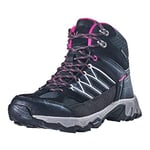 Black Crevice Chaussures de Trekking Hautes pour Femme Botte d'alpinisme, Noir/Rose, 37 EU