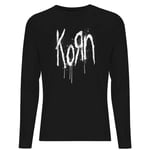 Korn Splatter Men's Long Sleeve T-Shirt - Black - XS