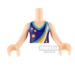 LEGO Friends Mini Figure Torso - Dark Purple Halter Top with Stars