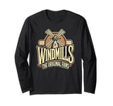 Windmills The Original Fans Vintage Humor Design Long Sleeve T-Shirt