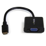 StarTech Mini HDMI® to VGA Adapter Converter for Digital Still Camera / Video Camera - 1920x1080 - Mini HDMI Male to VGA HD15 Female (MNHD2VGAE2) -