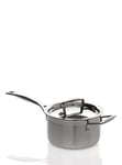 Le Creuset 3-Ply Stainless Steel Saucepan with Lid, 20 x 12.2 cm, Silver, 96200920001000
