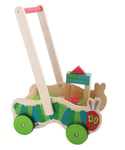 CHARIOT DE MARCHE EN BOIS  trotteur" La chenille qui fait des trous " small foot