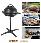 GEORGE FOREMAN XL Large BBQ Style Grill With Stand For Indoor Or Outdoor Use