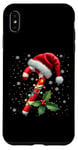 Coque pour iPhone XS Max Chapeau de Père Noël en sucre d'orge de Noël pour garçons et filles