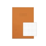 Rhino A4 Exercise Book 64 Page 7mm Squares S7 Orange Pack of 50 (VEX677-705-6)