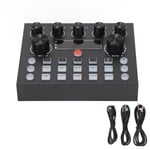 Sound Mixer Dual Channel Plug and Play USB Live -äänikortti PC-tallennukseen pelaamiseen suoratoistoon