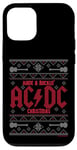 Coque pour iPhone 12/12 Pro AC/DC Have A Rockin' Christmas Rouge et Gris