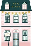 Pink Die Cut New Home Card - The Art File Greeting Card Made in the UK