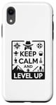 Coque pour iPhone XR Keep Calm and Level Up Gamer pour les joueurs amusants