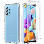 BESINPO For Samsung A52s Case, A52s 5g Case, With Built-in Screen Protector,360 Full Body Rugged PC Soft Silicone Shockproof Anti-scratch Bumper Cover for Samsung Galaxy A52s / Samsung A52 - Clear