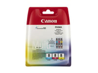 Canon CLI-8 Multipack - 3-pack - gul  cyan  magenta - original - blekkbeholder - for PIXMA iP6600D  iP6700D  Pro9000  Pro9000 Mark II