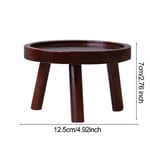 Support En Bois Pour Plante D'intérieur,Tabouret Haut Rond,Moderne,Décoratif Pour Salon,Table D'appoint En Bois Pour Canapé Multifonctionnel - Type Brown M12.57cm