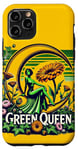 Coque pour iPhone 11 Pro Green Queen Illustration Jardiniers