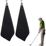 2 st Absorberande golfhanddukar, golfväska handduk med karbinhake, för utomhus yoga camping gym