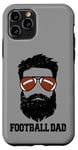 iPhone 11 Pro Football Dad Funny Messy Hair Beard Football Dad Case