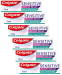 6x Colgate SENSITIVE Instant Relief Repair + Enamel Strength Toothpaste 75ml