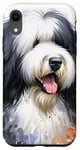 iPhone XR Old English Sheepdog Dog Watercolor Artwork Case