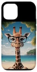 Coque pour iPhone 14 Pro Summer Smiles : Funny Giraffe Edition