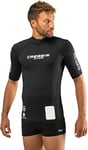 Cressi Rash Guard Man Black Dive Center T-Shirt de Protection pour Hommes à Manches Courtes Men's, Noir, S/2 (48)