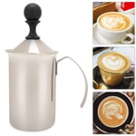 400ml Stainless Steel Thicken Milk Frother Hand Pump Milk Foamer With SG