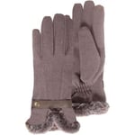 Gants Isotoner  Gants femme Taupe tactiles suédine