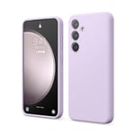 elago Liquid Silicone Case Compatible with Samsung Galaxy S24 Case, Premium Silicone, Full Body Protective Cover [4 Layer Shockproof Structure], Anti-Scratch Soft Microfiber Lining (Lavender)