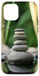 Coque pour iPhone 12/12 Pro Zen Garden Stones Bambou Serenity Mindfulness