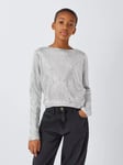 John Lewis Kids' Foil Long Sleeve Top, Silver