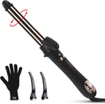 360° Rotating Automatic Hair Curler, PARWIN PRO BEAUTY 25MM Hair Curling Wand,