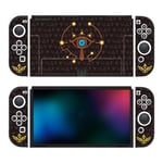 Zelda Sheikah Eye Black Switch OLED Compatible Strong Hard Wearing TPU Rubber Case Shell Protective Cover for Switch OLED Console and Joy Cons