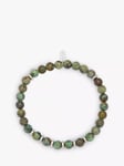 BARTLETT LONDON Men's Agate Beaded Bracelet, Green