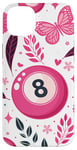 iPhone 14 Plus Retro Pink Lucky Disco 8 Ball For Women Case