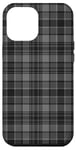 iPhone 13 Pro Max Black And Grey Tartan Buffalo Check Plaid Case