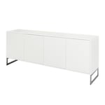 Englesson - Line Skänk 4 Dörrar 6704DB White / Chrome - Skänkar och sideboards - MDF/Metall