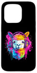 Coque pour iPhone 15 Pro Alpaca DJ Dance Club Artwork Techno Music Casque House