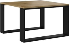 Mehome Mini Table Moderne 67 x 67 x 40 cm Chêne Artisan/Noir