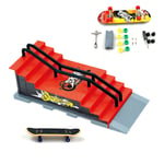 Mini Fingerboard Ramp Set Halvpipe Ramp för Finger Skateboards Träningsrekvisita Interaktiv Freestyle Skate Spel för Vuxna och Barn