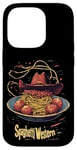 iPhone 14 Pro Western Spaghetti Fun Cowboy Pasta Funny Food Whimsical Art Case