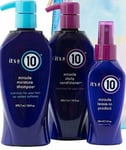It's a 10 Haircare Trio ( Shampoo ,Conditioner 295m ea &  leave in 120ml)