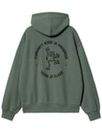 Carhartt WIP Stamp Hooded Sweat - Duck Green/Black Colour: Duck Green/Black, Size: XX Large