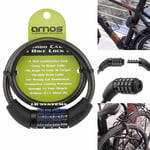 Amos Bicycle Bike Cycle Lock Re settable 4 Digit Dial Code Combination LOCK NEW