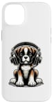 Coque pour iPhone 14 Plus Boxer Dog Casque audio pour chien Boxers