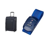 Samsonite Airea - Spinner L Expandable, Suitcase, 78/29 cm, 111.5/120 L, Blue (Dark Blue) & Airea - Spinner S Expandable, Carry-on Luggage, 55 cm, 38/43.5 L, Blue (Dark Blue)