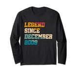 15 Year Old Legend Since December 2009 Vintage 15th Birthday Long Sleeve T-Shirt