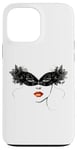 Coque pour iPhone 13 Pro Max Masque vénitien, joli visage, femme, Venise, Italie